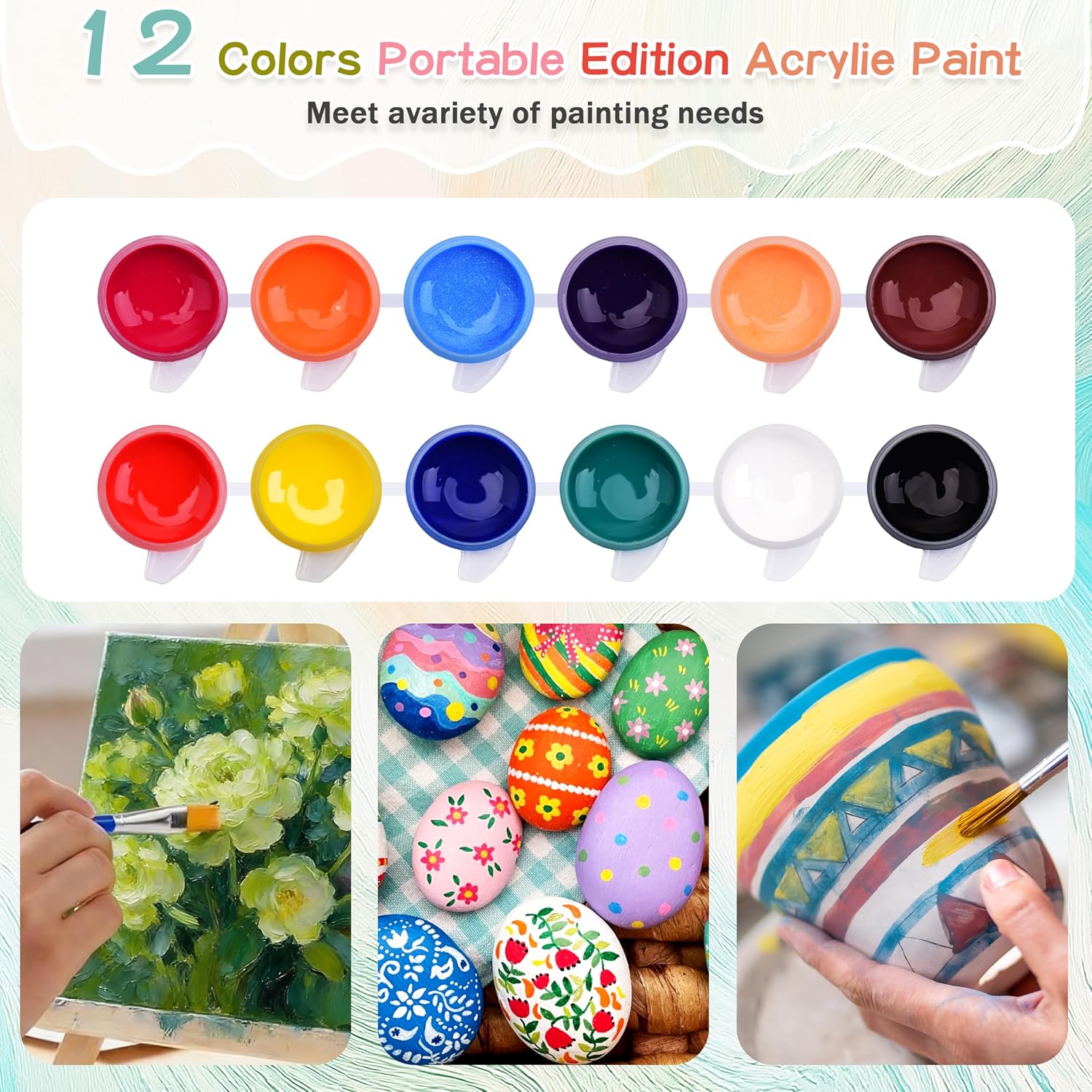 105-Piece Acrylic Art Set - Hình 6