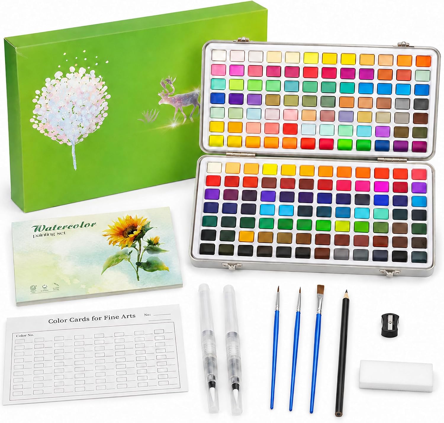 Professional 168-Color Watercolor Paint Set