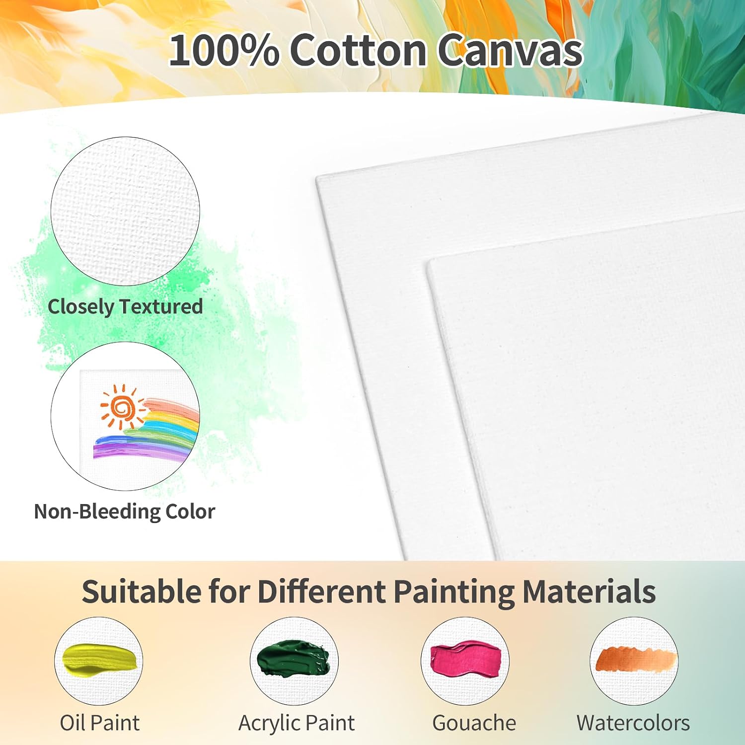 56-Piece Canvas Easel Art Kit - Hình 5