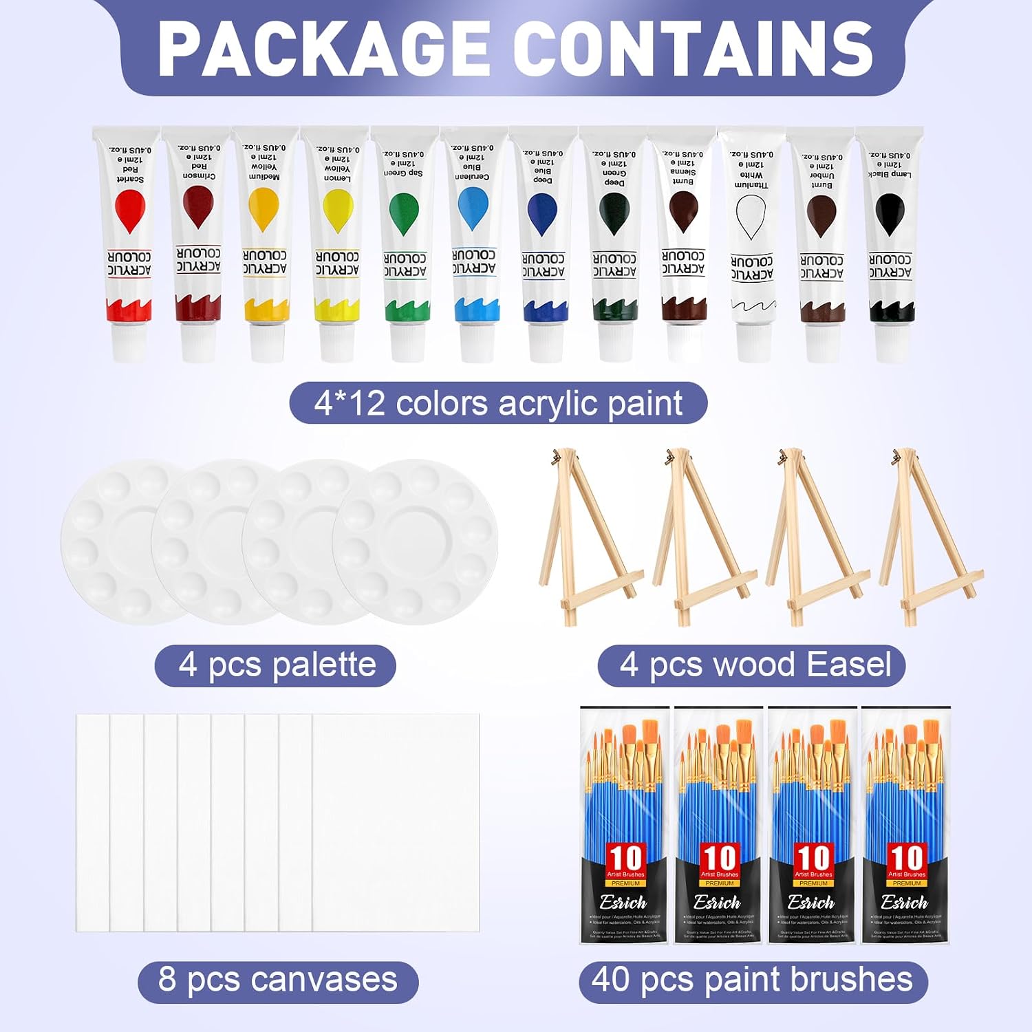 Deluxe Acrylic Painting Kit - Hình 7