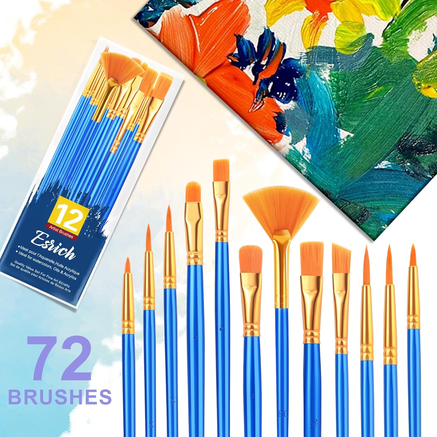 Esrich 72-Piece Artist Brush Set - Hình 3