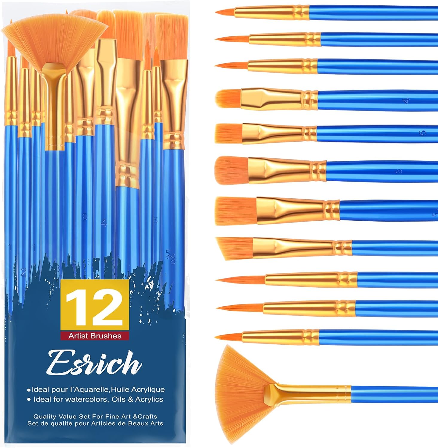 Esrich 72-Piece Artist Brush Set - Hình 9