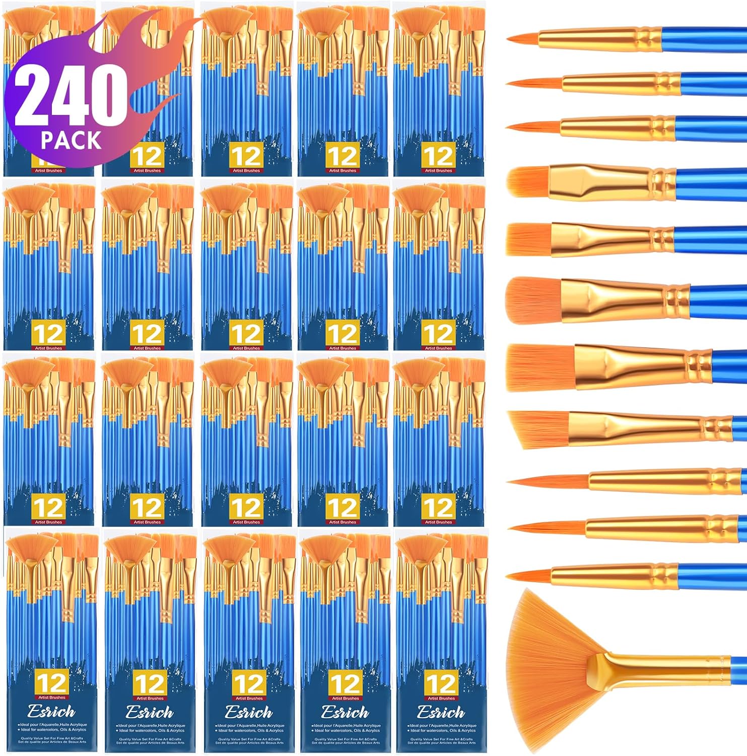 Esrich 72-Piece Artist Brush Set - Hình 11
