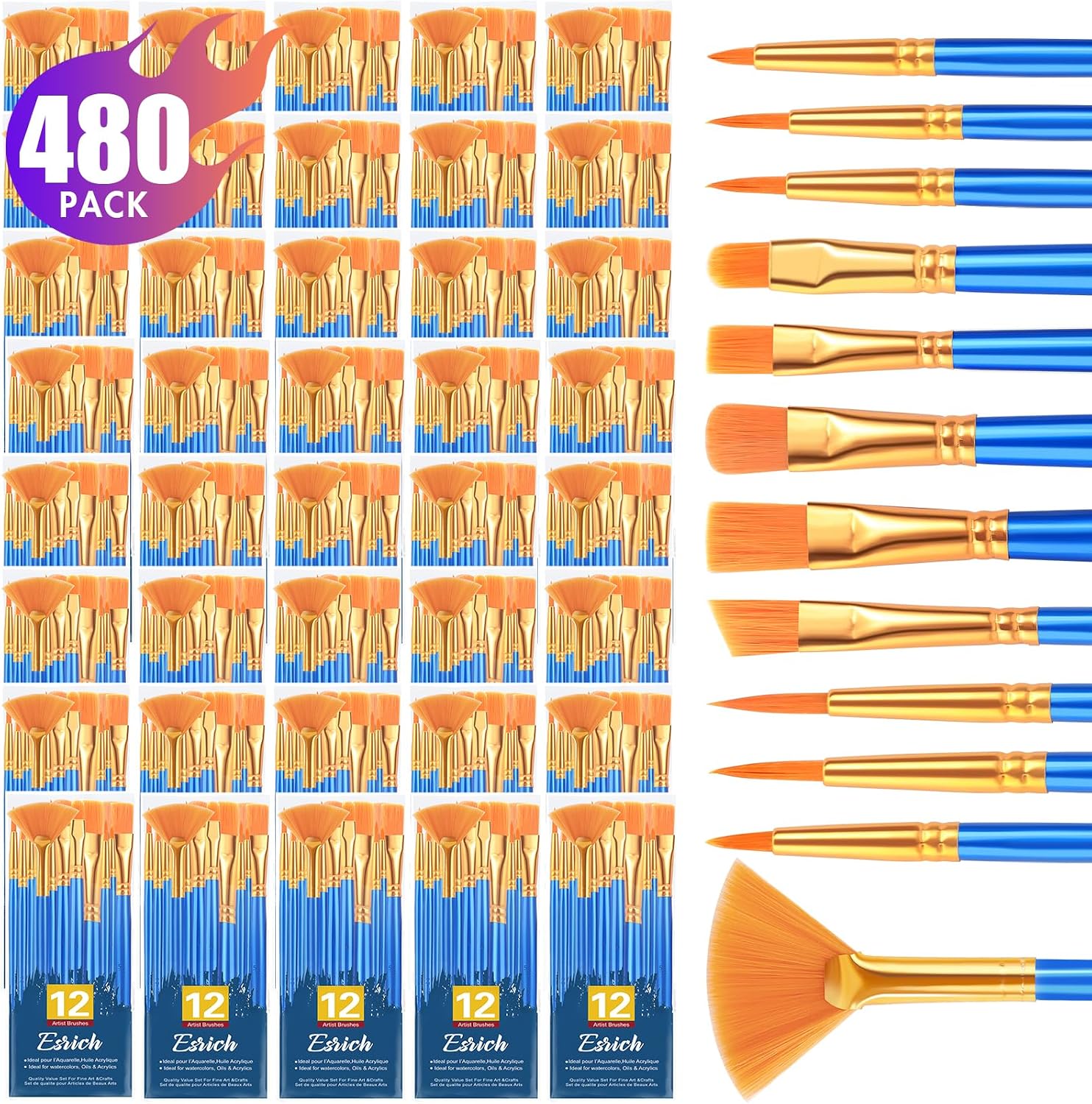 Esrich 72-Piece Artist Brush Set - Hình 13