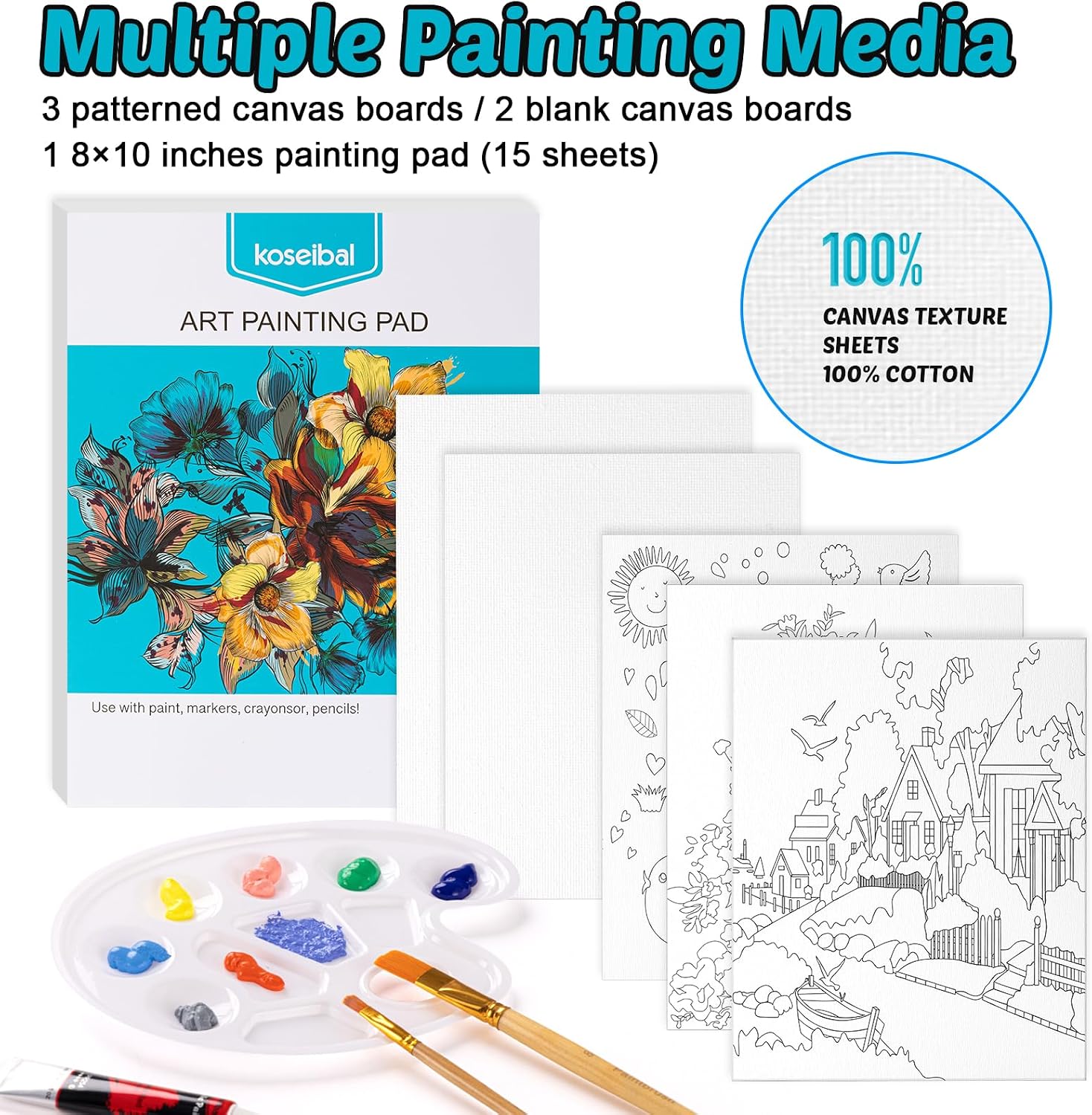 Koseibal 34-Piece Acrylic Art Kit - Hình 4