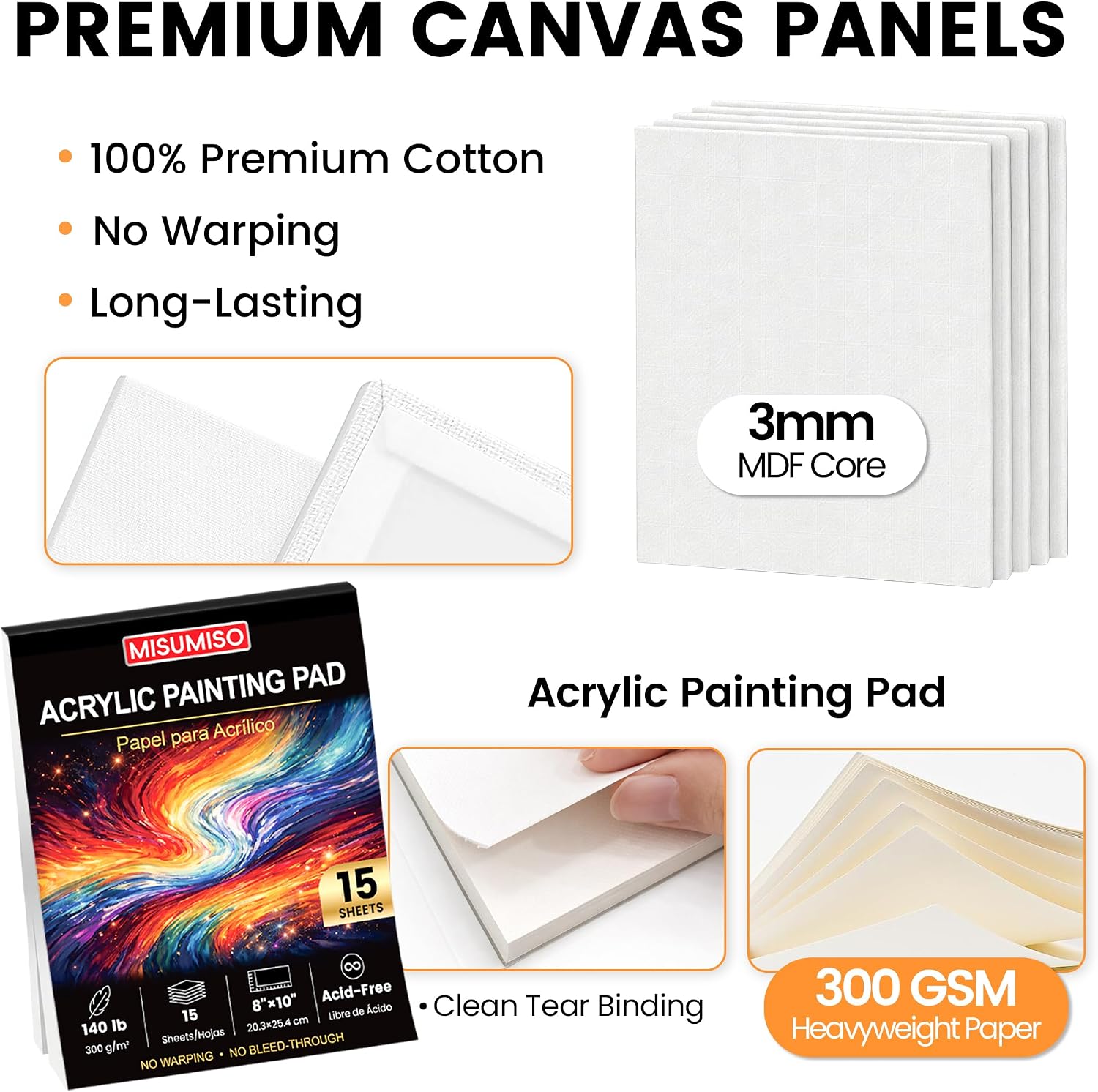 Misumiso 53-Piece Acrylic Painting Set - Hình 6