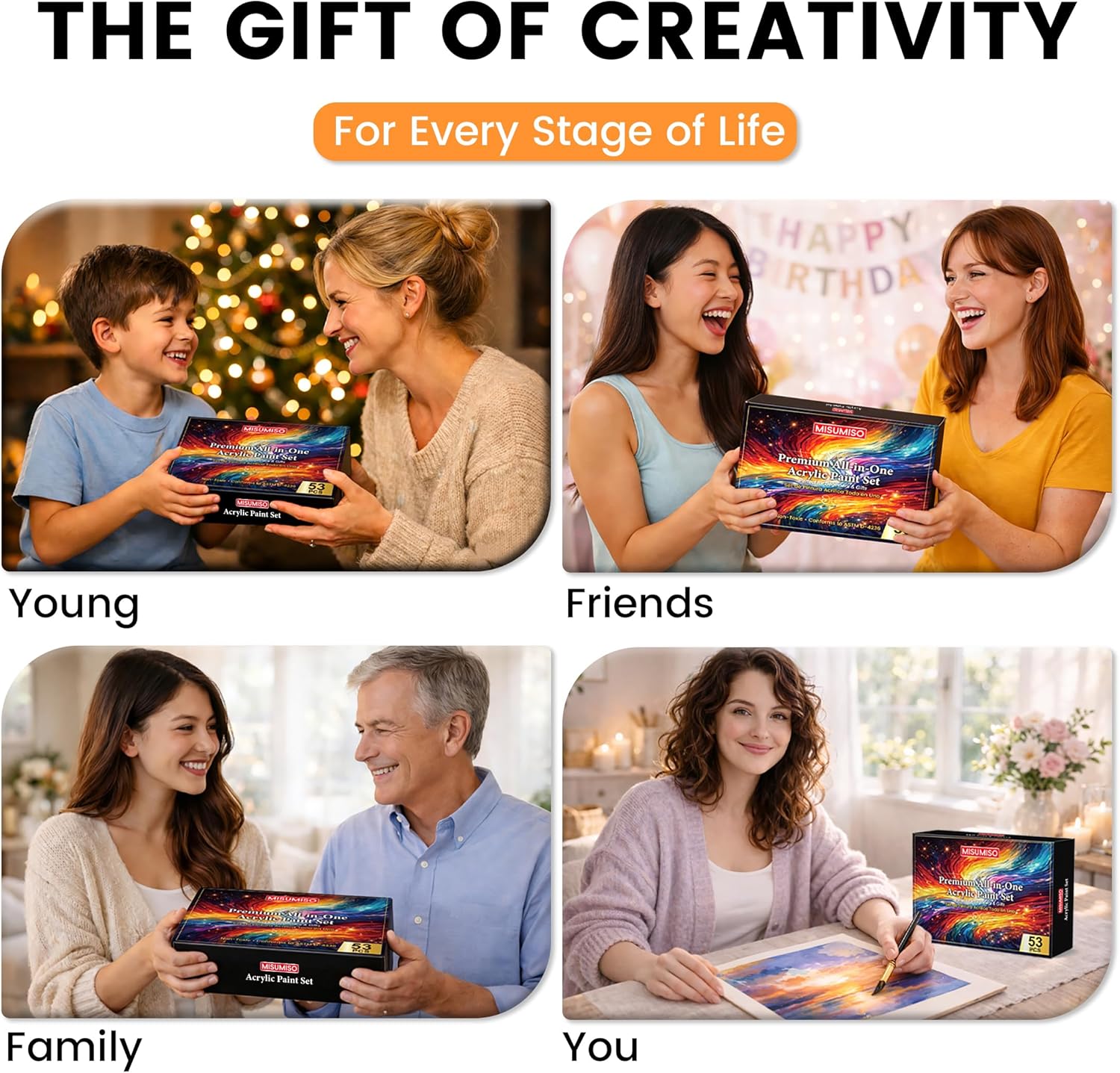 Misumiso 53-Piece Acrylic Painting Set - Hình 8