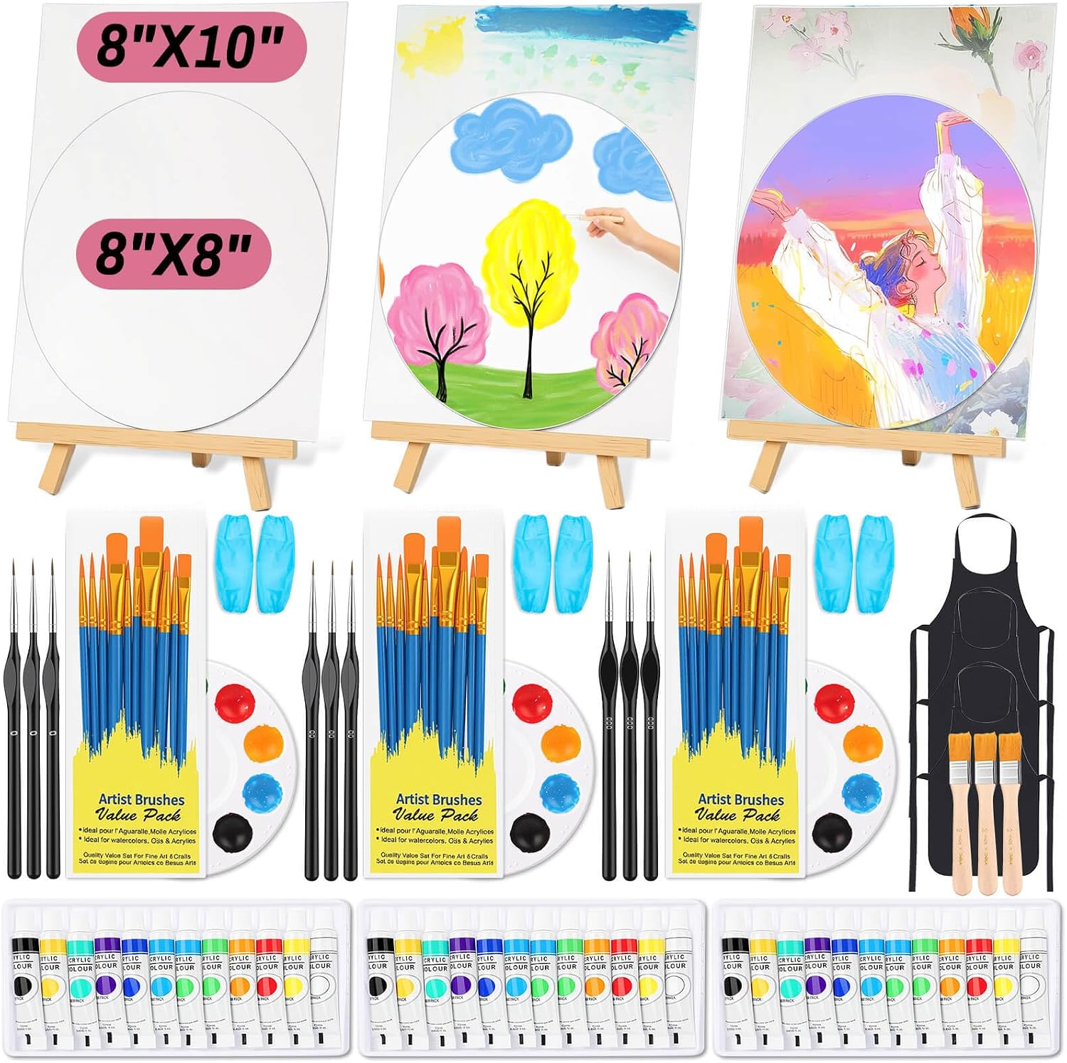 Deluxe Painting Kit with Canvases