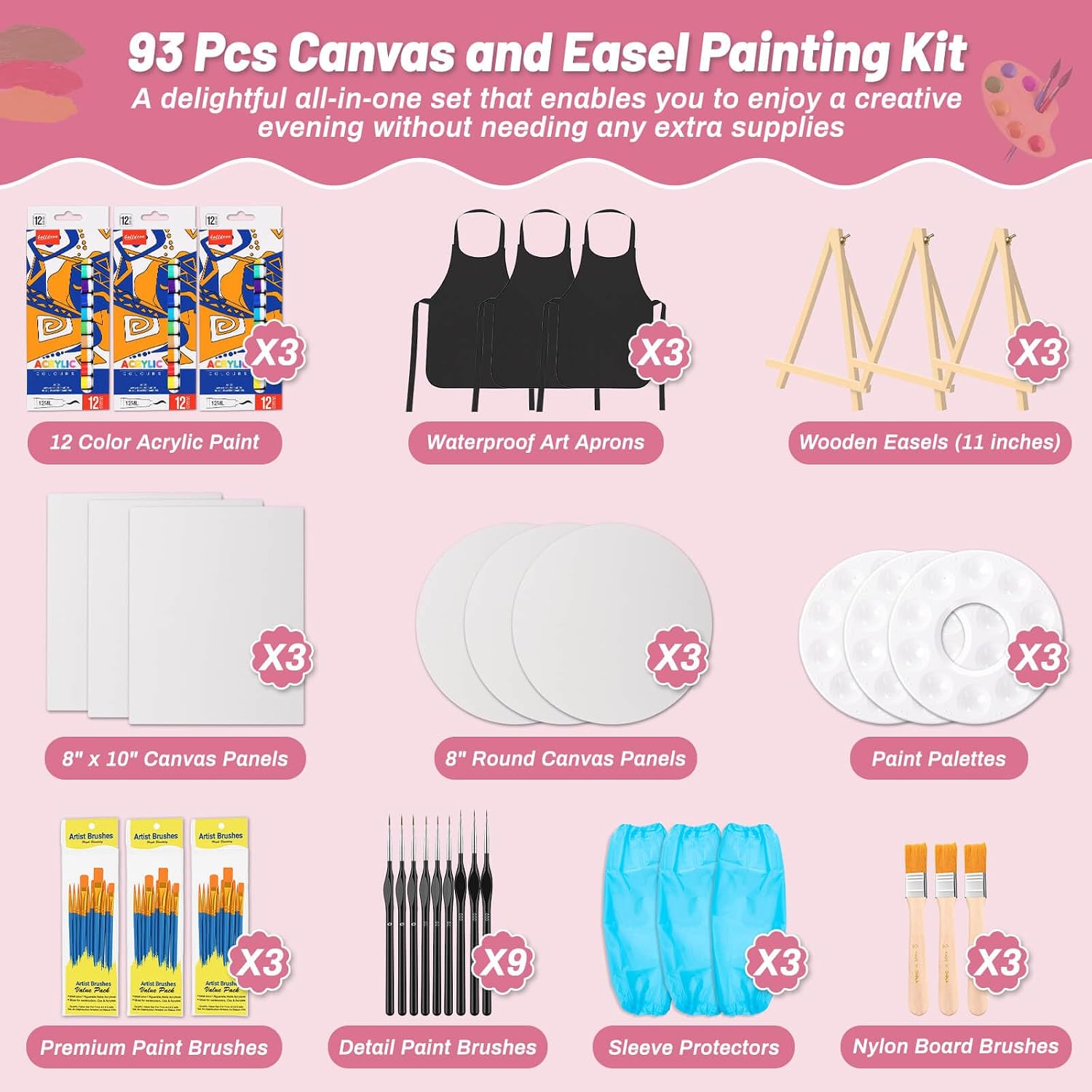 Deluxe Painting Kit with Canvases - Hình 3